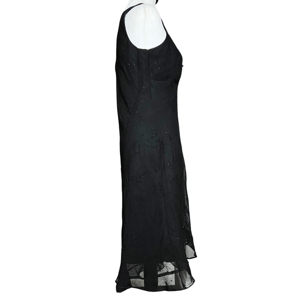 Vintage 90s Black Asymmetrical Sleeveless Dress. Small. Whimsigoth, Fairycore - Picture 5 of 8